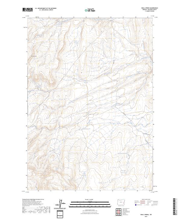 US Topo 7.5-minute map for Skull Spring OR