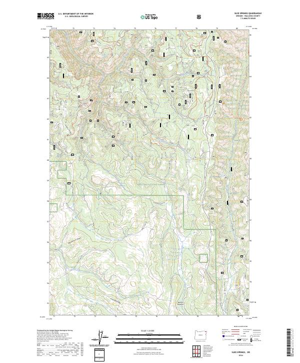 US Topo 7.5-minute map for Sled Springs OR