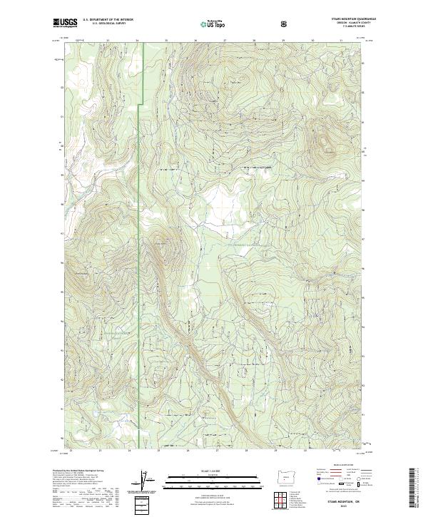 US Topo 7.5-minute map for Stams Mountain OR