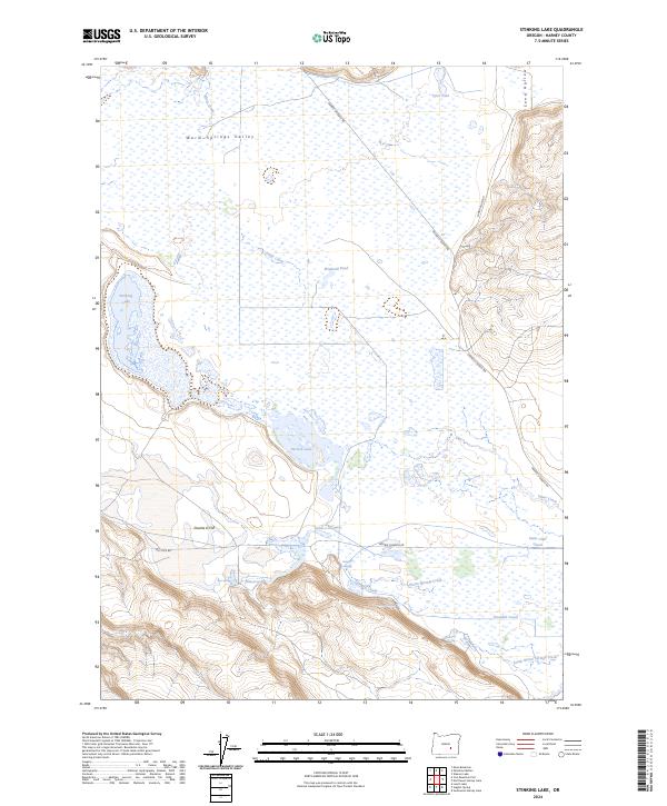 US Topo 7.5-minute map for Stinking Lake OR
