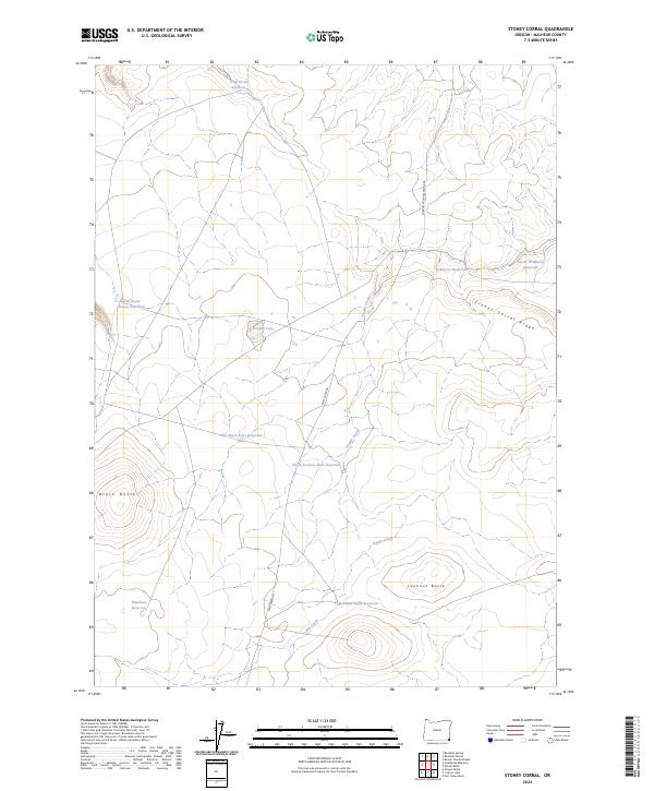 US Topo 7.5-minute map for Stoney Corral OR
