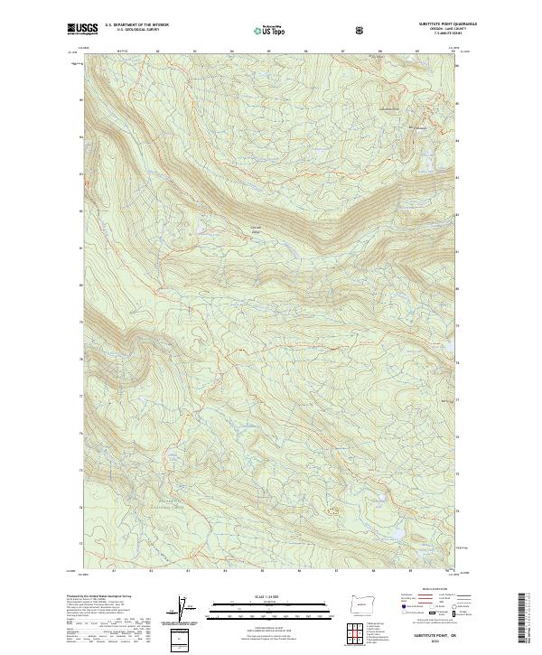 US Topo 7.5-minute map for Substitute Point OR