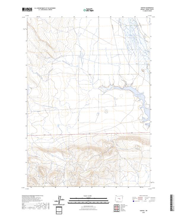 US Topo 7.5-minute map for Suntex OR