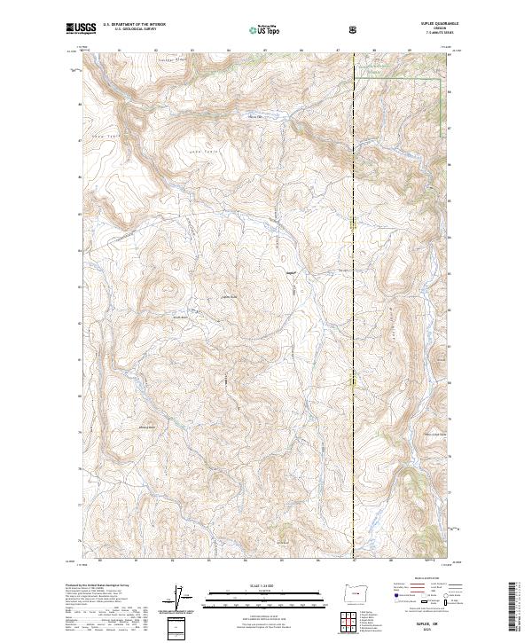 US Topo 7.5-minute map for Suplee OR