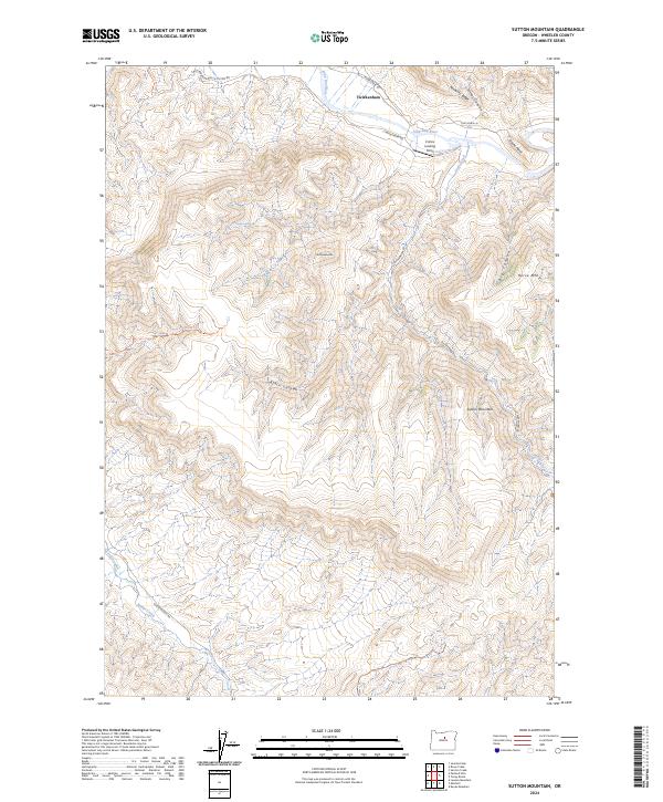 US Topo 7.5-minute map for Sutton Mountain OR