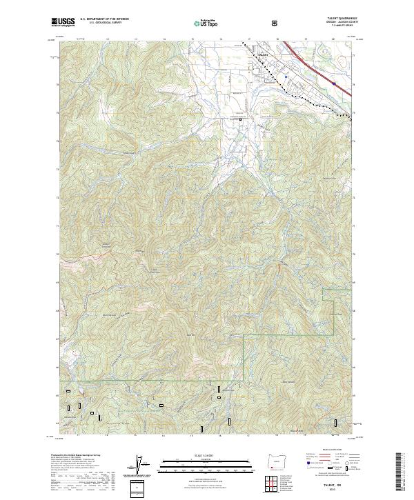 US Topo 7.5-minute map for Talent OR