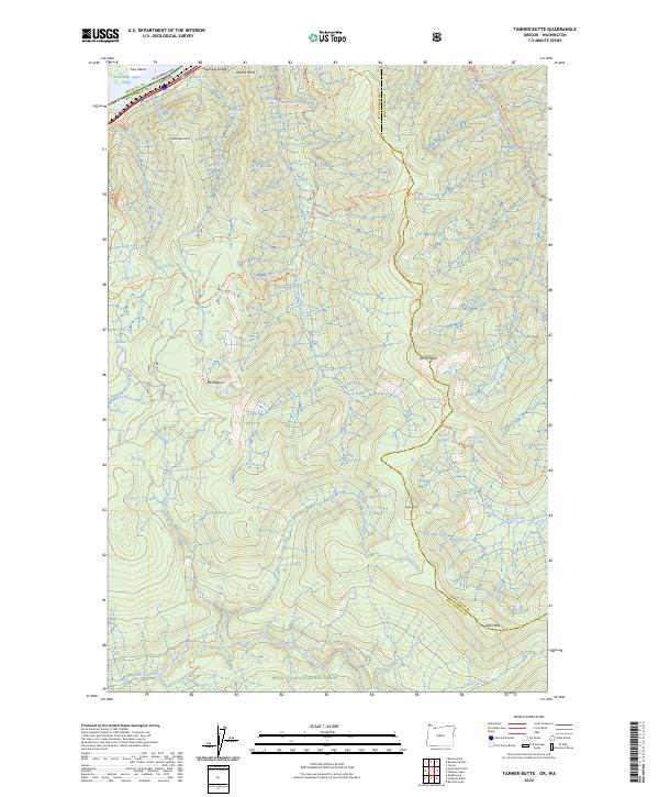 US Topo 7.5-minute map for Tanner Butte ORWA