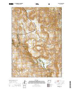 USGS US Topo 7.5-minute map for Telocaset OR 2020