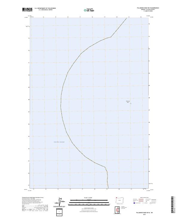 US Topo 7.5-minute map for Tillamook Head OE W OR