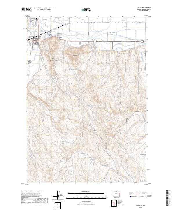 US Topo 7.5-minute map for Vale East OR