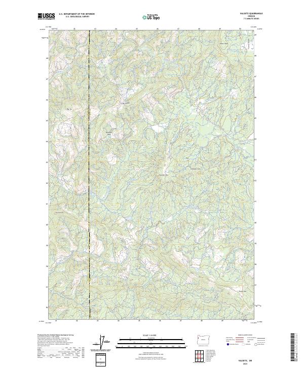 US Topo 7.5-minute map for Valsetz OR