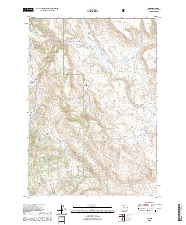 US Topo 7.5-minute map for Van OR