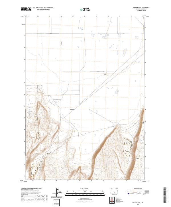 US Topo 7.5-minute map for Vaughn Well OR
