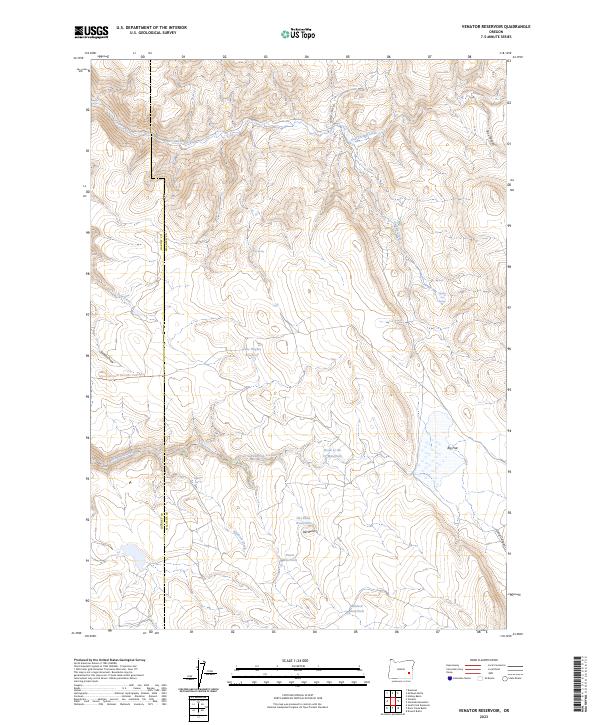 US Topo 7.5-minute map for Venator Reservoir OR