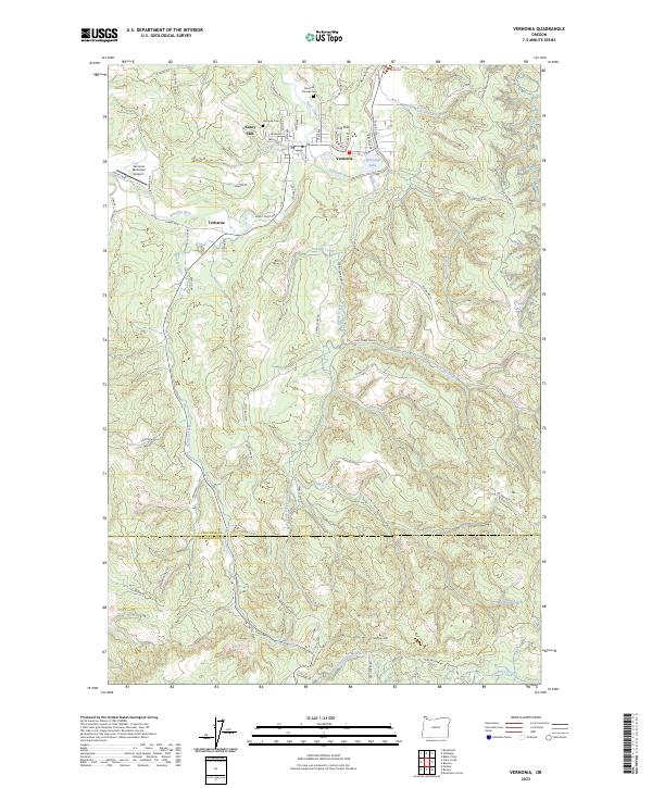 US Topo 7.5-minute map for Vernonia OR