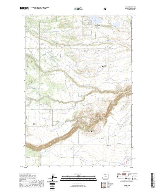 US Topo 7.5-minute map for Wamic OR – American Map Store