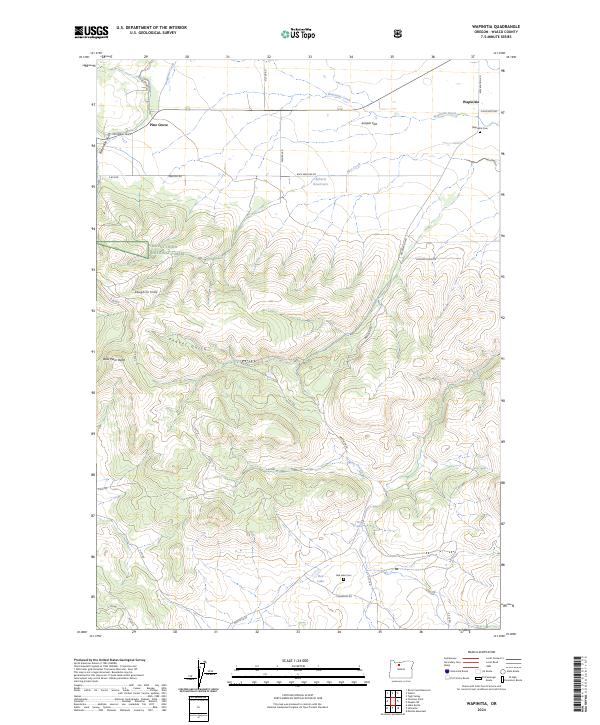 US Topo 7.5-minute map for Wapinitia OR