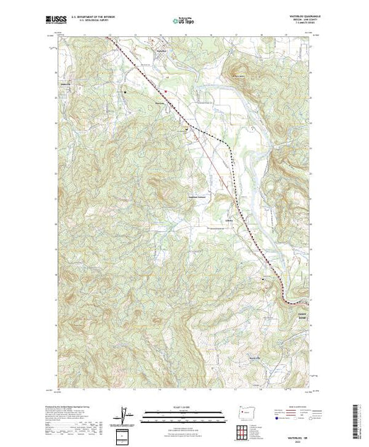 US Topo 7.5-minute map for Waterloo OR – American Map Store