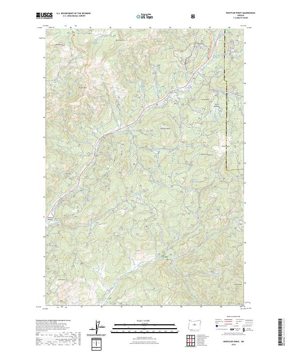 US Topo 7.5-minute map for Whistler Point OR