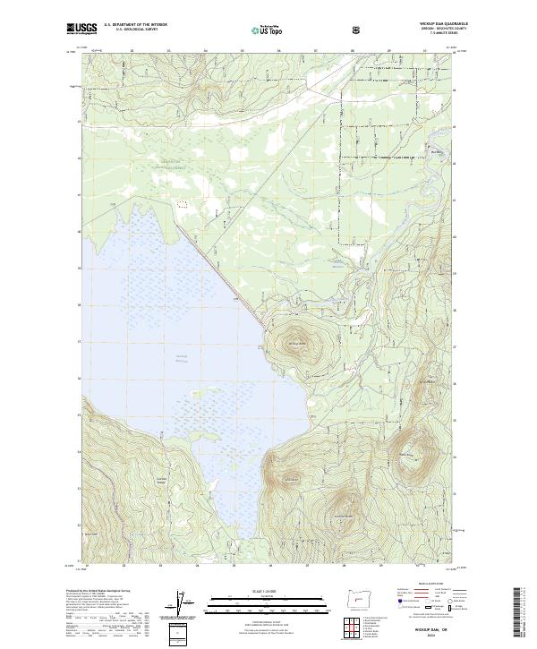 US Topo 7.5-minute map for Wickiup Dam OR