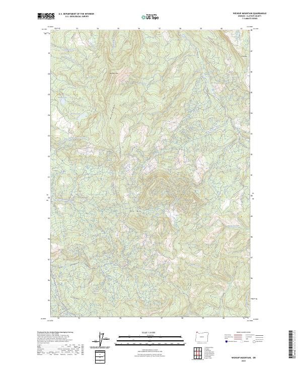 US Topo 7.5-minute map for Wickiup Mountain OR