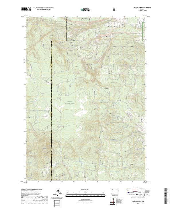 US Topo 7.5-minute map for Wickiup Spring OR