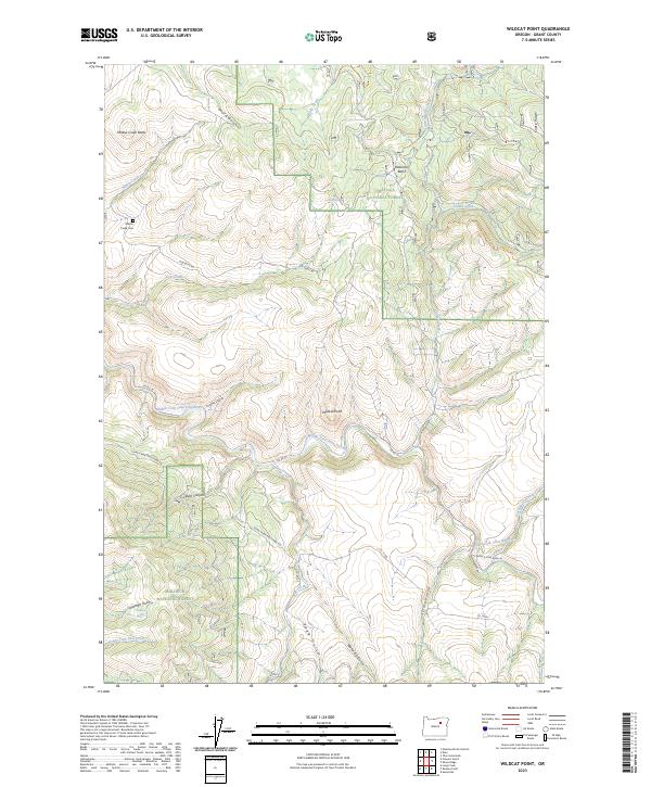 US Topo 7.5-minute map for Wildcat Point OR