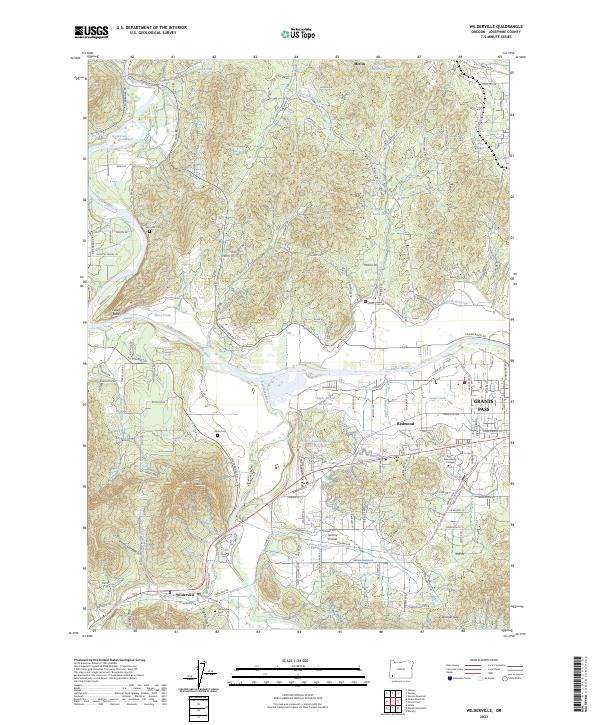 US Topo 7.5-minute map for Wilderville OR