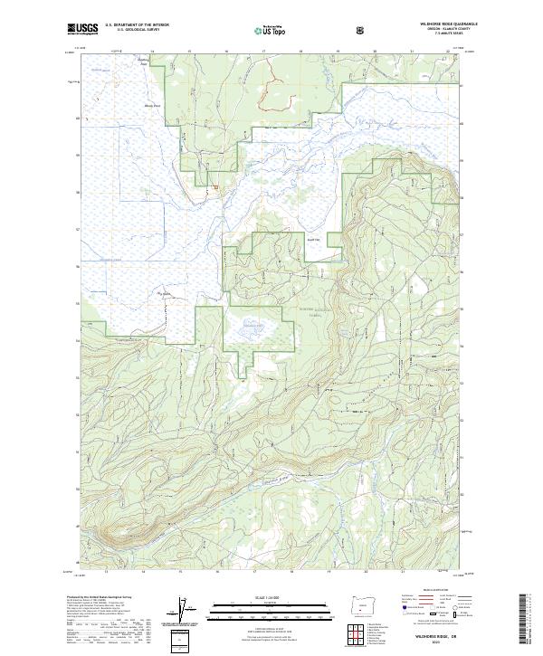 US Topo 7.5-minute map for Wildhorse Ridge OR