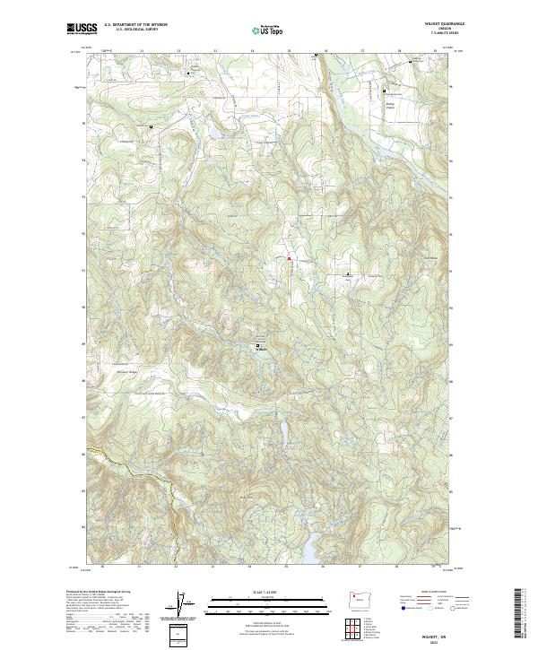 US Topo 7.5-minute map for Wilhoit OR