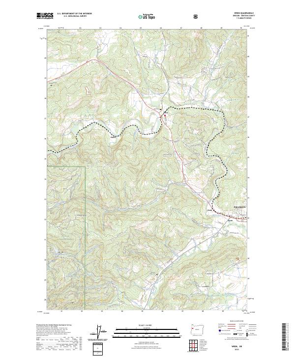 US Topo 7.5-minute map for Wren OR