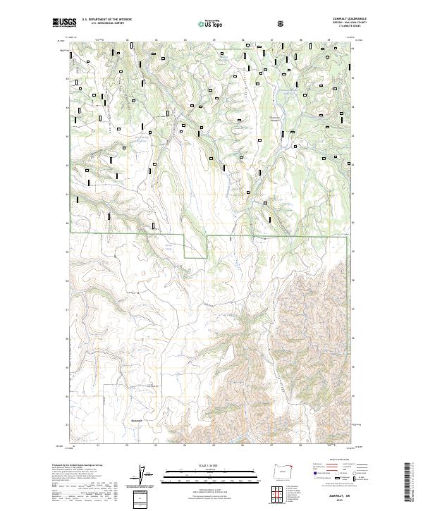 US Topo 7.5-minute map for Zumwalt OR