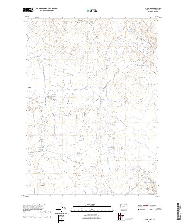 US Topo 7.5-minute map for aa-Tiipi Flat OR