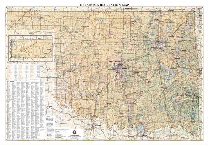 Oklahoma Recreation Map by Benchmark Maps