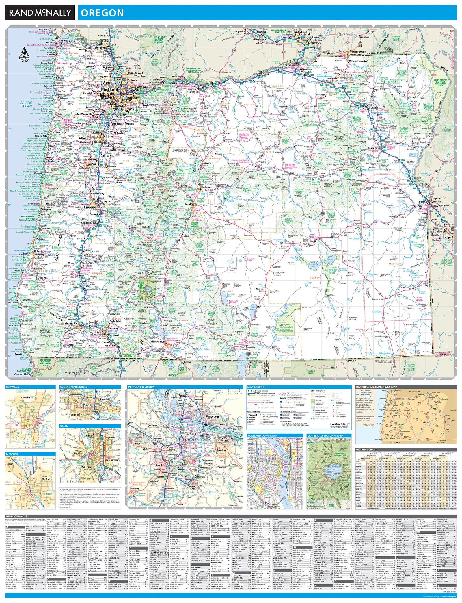 Oregon by Rand McNally