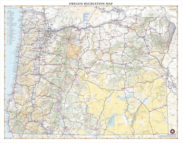 Oregon Rmls Map Oregon Recreation Map by Benchmark Maps – American Map Store