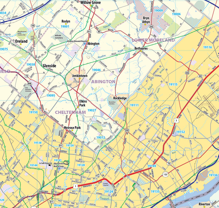 Greater Philadelphia Metro Area Wall Map