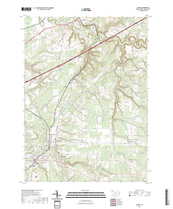 US Topo 7.5-minute map for Albion PA