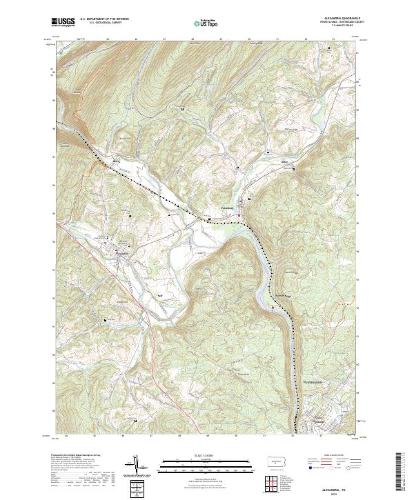 US Topo 7.5-minute map for Alexandria PA