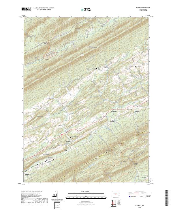 US Topo 7.5-minute map for Alfarata PA