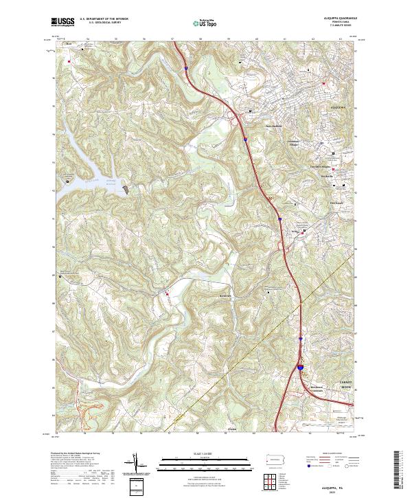 US Topo 7.5-minute map for Aliquippa PA