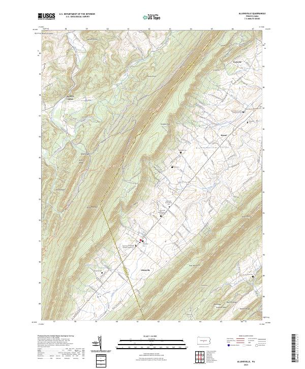 US Topo 7.5-minute map for Allensville PA