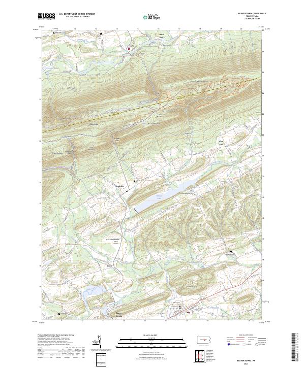 US Topo 7.5-minute map for Beavertown PA