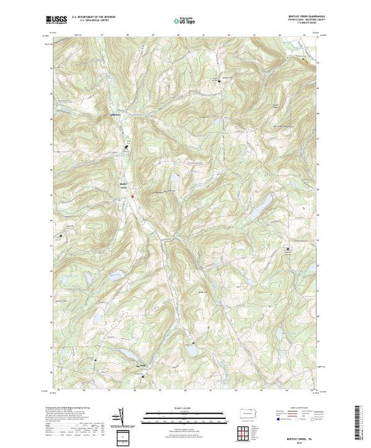 US Topo 7.5-minute map for Bentley Creek PA – American Map Store