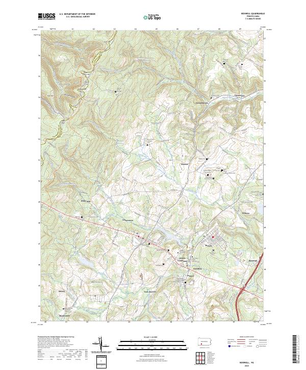 US Topo 7.5-minute map for Boswell PA