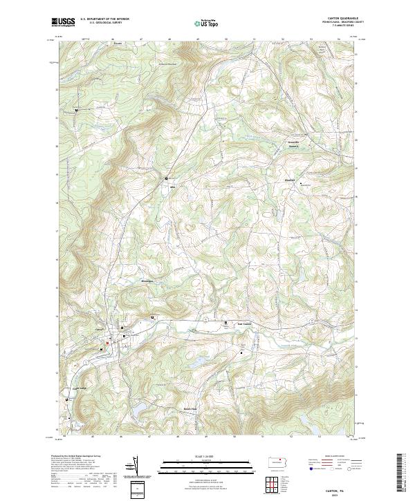 US Topo 7.5-minute map for Canton PA