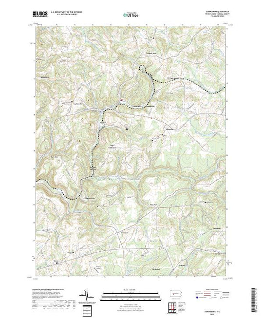 US Topo 7.5-minute map for Commodore PA – American Map Store