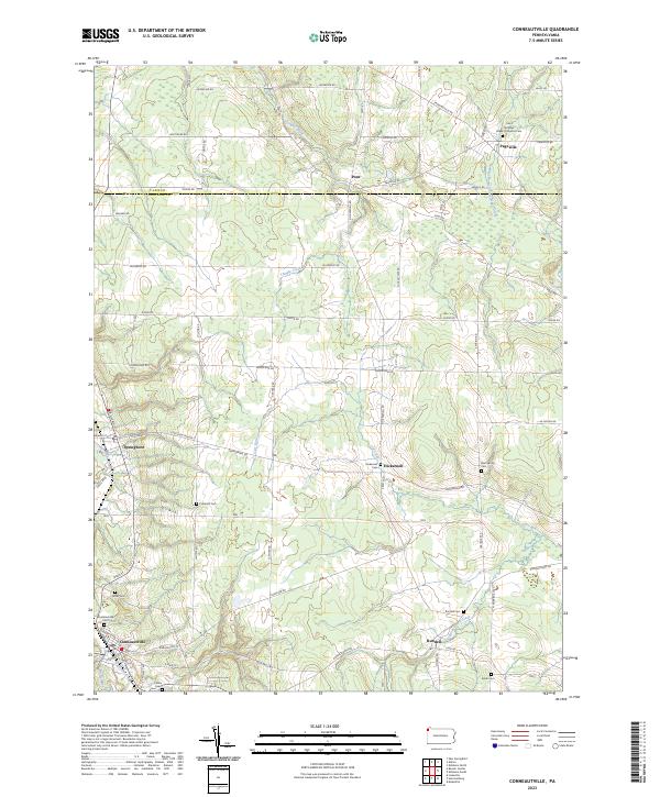 US Topo 7.5-minute map for Conneautville PA