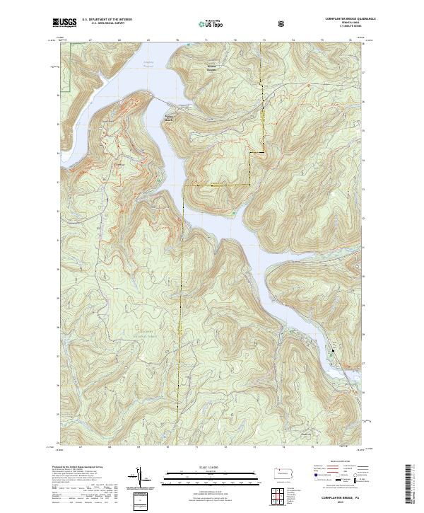 US Topo 7.5-minute map for Cornplanter Bridge PA