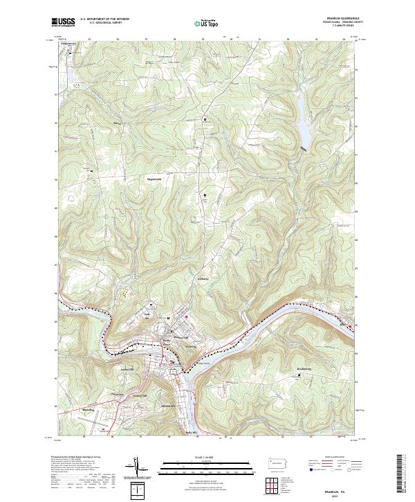 US Topo 7.5-minute map for Franklin PA